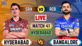 Live RCB Vs SRH 41st T20 Match  Cricket Match Today  Hyderabad vs Bangalore live [upl. by Bowlds]