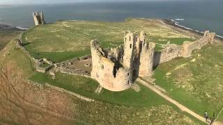 Phantom 3 Advanced flying at Dunstanburgh Castle [upl. by Bryna]