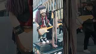 Jimi Handtrix Puppet  Itchycoo Park cover  busking in newcastleupontyne [upl. by Adlesirhc]