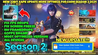 32BIT CODM SEASON 2 FIX LAGS  60FPS  NO FPS DROPS  FIX SCREEN FREEZE  MOST OPTIMIZE [upl. by Valida]