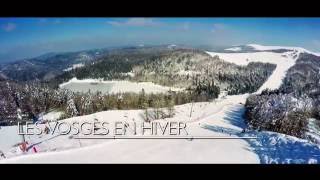 Vidéo drone Les Vosges en hiver vues du ciel  Lorraine Tourisme [upl. by Oraneg]