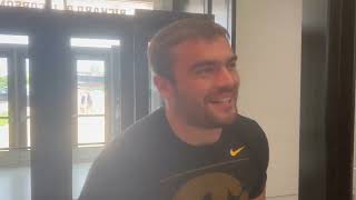 Hawkeye football players speak to media ahead of camp [upl. by Llib]