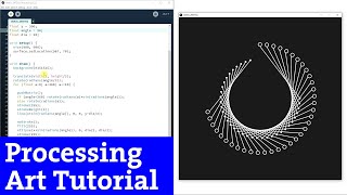 Ep10 Processing tutorial  Perfect Loop 1 with Sine and Cosine Creative coding art [upl. by Jerold12]