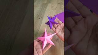 How to make a origami paper star  Christmas star easy paper star 🌟 diy craftart origami [upl. by Sirk735]