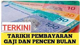 Tarikh Pembayaran Gaji Dan Pencen Bulan Disember 2024 gaji pencen pesara penjawatawam [upl. by Aratihc]