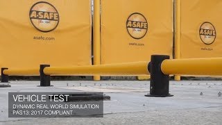 ASAFE  mFlex Single Traffic Flexible Safety Barrier Testing [upl. by Ahtelrac]