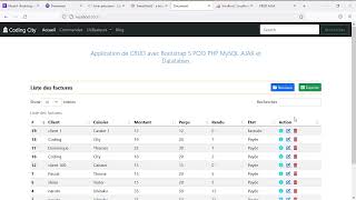 04 Application de gestion des factures avec Bootstrap 5 PHP AJAX MySQL JavaScript Coding City [upl. by Llechtim]