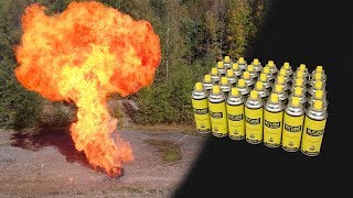 HUGE 35X Aerosol EXPLOSION Butane [upl. by Nahta]