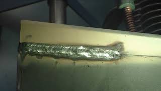 Stick welding SMAW 7018 overhead fillets [upl. by Rochus776]