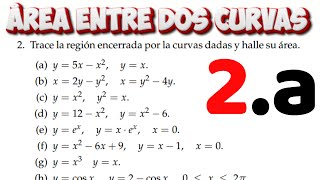 Taller 7  Areas Y Volúmenes  2a Área Entre Dos Curvas  Mundo De Mente Académico [upl. by Homere]