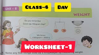 dav maths class4 chapter6 Weight worksheet1 [upl. by Orelia]