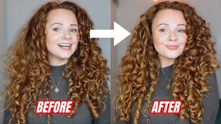 QUICK DAY 2 CURLY HAIR REFRESH  how to refresh curly hair after sleeping on it [upl. by Jeu498]