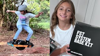 Future Motion sponsored Grom rider tests the new Onewheel FST footpads with Pro bindings [upl. by Remled]