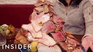 Londons Biggest Sunday Roast Is A Tower Of 3 Meats [upl. by Proffitt]