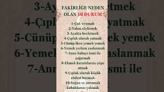 Fakirliğe Neden Olan 10 DURUM Kuranıkerim İslam [upl. by Cheri]