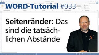 Word Seitenränder  das sind die tatsächlichen Abstände • Für 2013 2010 2007 • Markus Hahner® [upl. by Dixon]