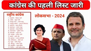 कांग्रेस ने लोकसभा की 17 सीटों पर फाइनल किए उम्मीदवार ।। loksabha election 2024 [upl. by Maro]