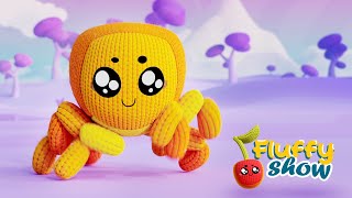 Itsy Bitsy Spider  Cute Knitted Fluffy Spiders SingAlong [upl. by Uhsoj]