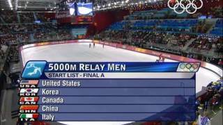 Short Track Speed Skating  Mens 5000M Relay  Turin Winter 2006 Winter Olympic Games [upl. by Syverson69]