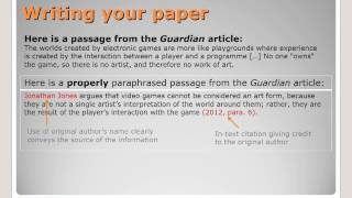 Avoiding Plagiarism Tutorial Paraphrasing Your Sources 77 [upl. by Iteerp]