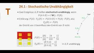 241 T Stochastische Unabhängigkeit [upl. by Pellegrini177]