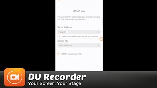 【DU Recorder Tutorials】How to use DU Recorder to livestream on Facebook by using RTMP [upl. by Sato]