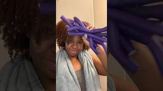 Twist Out With Jumbo Flexi Rods on Type 4 Hair💜 naturalhair [upl. by Amelia]