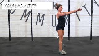 Candlestick to Pistol  CrossFit Movement Library [upl. by Vonny534]