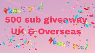 📢 GIVEAWAY TIME  500 SUBS  Huge thanks to you all for supporting my channel 🙏 [upl. by Liw575]