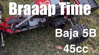 Rovan Baja 5B 45cc Braaap Time💥 rccar fun 2stroke offroad [upl. by Schwinn]