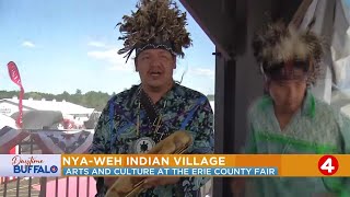 Daytime Buffalo NyaWeh Indian Village Arts and Culture at the Erie County Fair [upl. by Oicneconi]