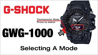 GWG1000 Mode Selection  AltimeterBarometerThermometerDataRecallStopwatchCountdownReceive [upl. by Kurzawa]