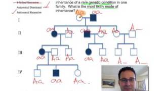 Pedigree Analysis 2 How to solve a genetic pedigree Example No 2 [upl. by Bowles]