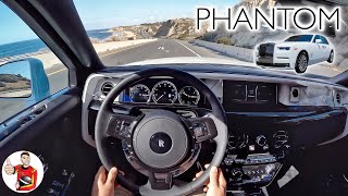 The 2021 RollsRoyce Phantom is a Gliding Personal Palace POV Drive Review [upl. by Oretos]