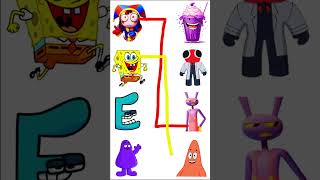 Grimace Spongebob Alphabet Lore Game Challenge🕹️🤔 shorts grimaceshake alphabetlore [upl. by Yerxa]