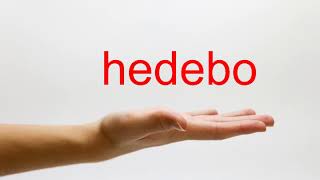 How to Pronounce hedebo  American English [upl. by Brote]