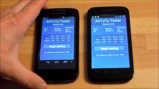 Vergleichstest Mobistel Cynus T1 und Alcatel One Touch 997D  wwwtechnovielde [upl. by Aleil]