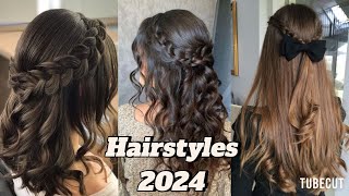 Hairstyles 2024 for girls  Cute hairstyles 2024  Top 10 trending hairstyles [upl. by Adest]