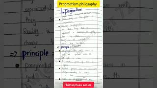 Pragmatism philosophyphilosophiesphilosophies on Education handwrittennotes philosophy [upl. by Dona]