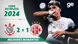 CORINTHIANS 2 X 1 AMÉRICARN  MELHORES MOMENTOS  3ª FASE DA COPA DO BRASIL  geglobo [upl. by Sewoll]