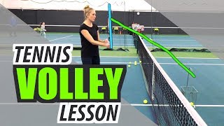 Volley Tennis Lesson  Technique and Drills for Beginners [upl. by Erret80]