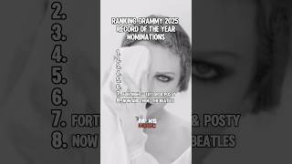 Ranking 2025 Grammy Record Of The Year Nominations grammys grammynominations music [upl. by Uaeb77]