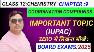 Coordination compounds class 12Important TopicIUPACNomenclatureNeet 2025cbsechemistry [upl. by Idram552]