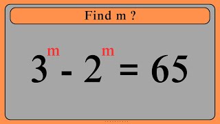 Can you solve this Math Olympiad Problem 3m  2m  65 [upl. by Dulcie]