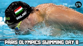 Day 8 Paris Swimming 2024  Titmus vs Ledecky Mens 100 Fly  Womens 200 IM  Womens 800 Free [upl. by Halet]