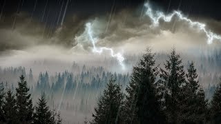 10 Hours Rain amp Thunder  Rainstorm Sounds for Sleep Studying or Relaxation  Nature White Noise [upl. by Bueschel]