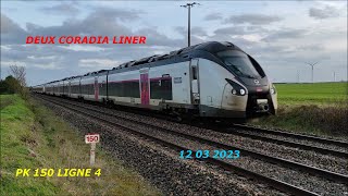 2 CORADIA LINER  PK 150  LIGNE 4  SAVIERES [upl. by Delly]