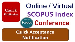 Online SCOPUS Index Conference  Fast Acceptance [upl. by Karlan695]