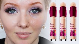 Concealer WEAR Test  Maybelline Instant Age Rewind [upl. by Allenrad]