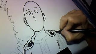 Yusuke Murata Live drawing One Punch Man Timelapse 100 [upl. by Arema]